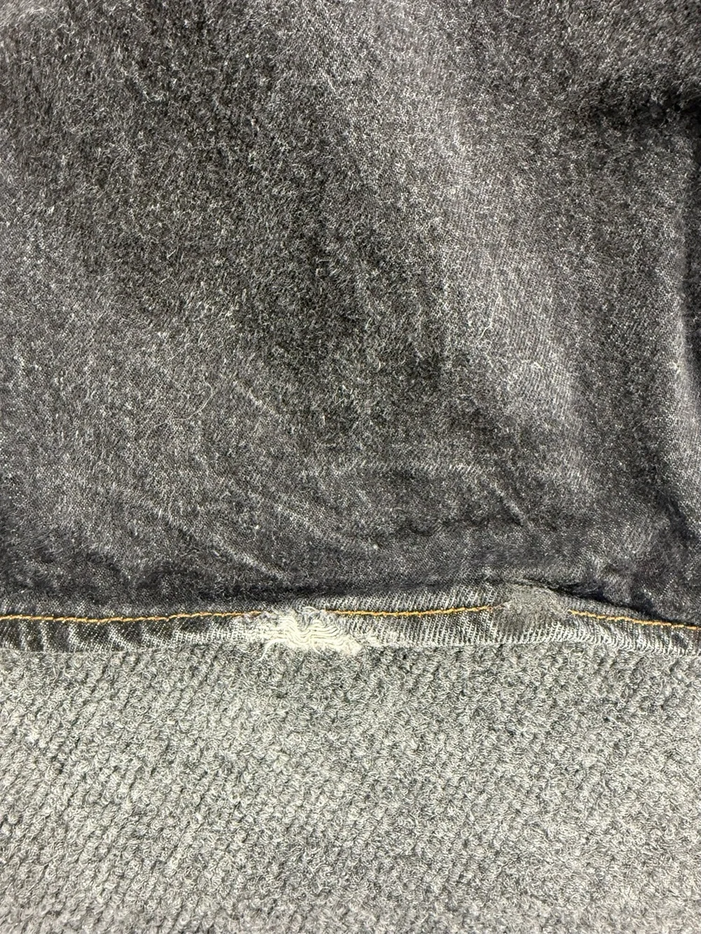 Levi's 501 Men's Black Straight Jeans, Size 42x27 (hemmed)
